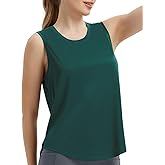 baleaf Women's Sleeveless Workout Tops Athletic Racerback Tank Top High Neck Yoga Running Shirts Loose Fit Gym Tennis