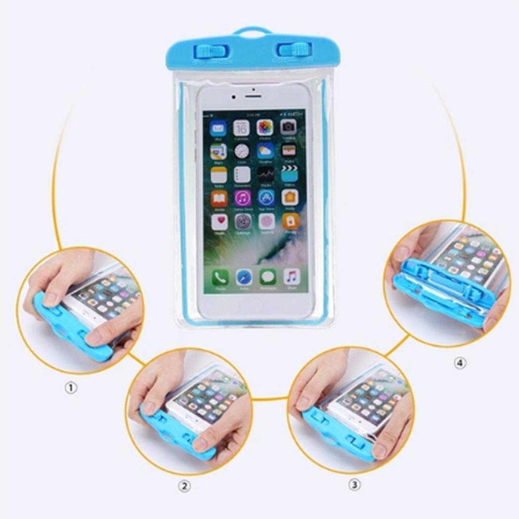 Zhuygba Waterproof Phone Case, Phone Pouch Dry Bag, Outdoor Practical Portable Waterproof Phone Bag with Lanyard, Underwater Protective Dry Bag Compatible with Phones Under 6 Inches