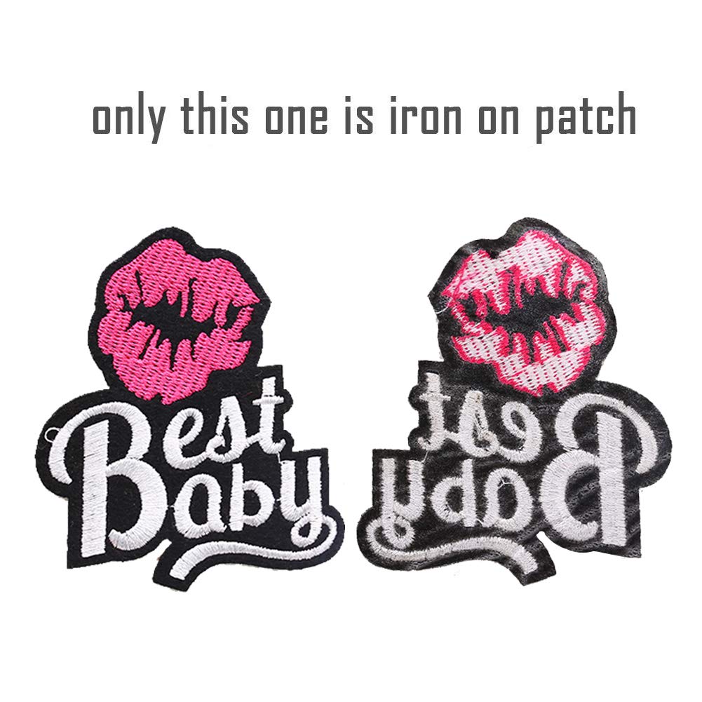 25PCS Lip Embroidered Patches, DIY Assorted Sew On/Iron On Patch Applique Clothes