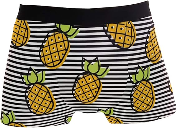 Amazon メンズボクサーパンツ パイナップル かわいい ストライプ ボクサーブリーフ インナーパンツ 男性下着 吸汗速乾 通気良い 弾力性 前閉じ インナー 贈り物 Smlxl ボクサー 通販