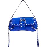 MakeMeChic Women's Shoulder Bags Y2K PU Leather Clutch Small Purse Hobo Bags