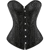 Zhitunemi Corset Bustier Tops for Women: Victorian Vampire Costume Women - Medieval Corset for Halloween Theme Party Costumes