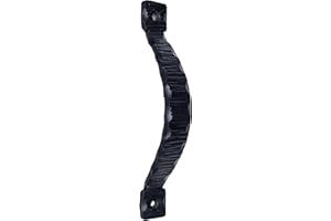 BORDERLAND RUSTIC HARDWARE 1 Pack 7.5 Inch Decorative Black Door Handle - Decorative Iron Door Handle - Rustic Metal Door Handle for Sliding Doors, Barn Doors, Gate Pulls, Sliding Barn Doors & Door Pulls - The Farmhouse Series