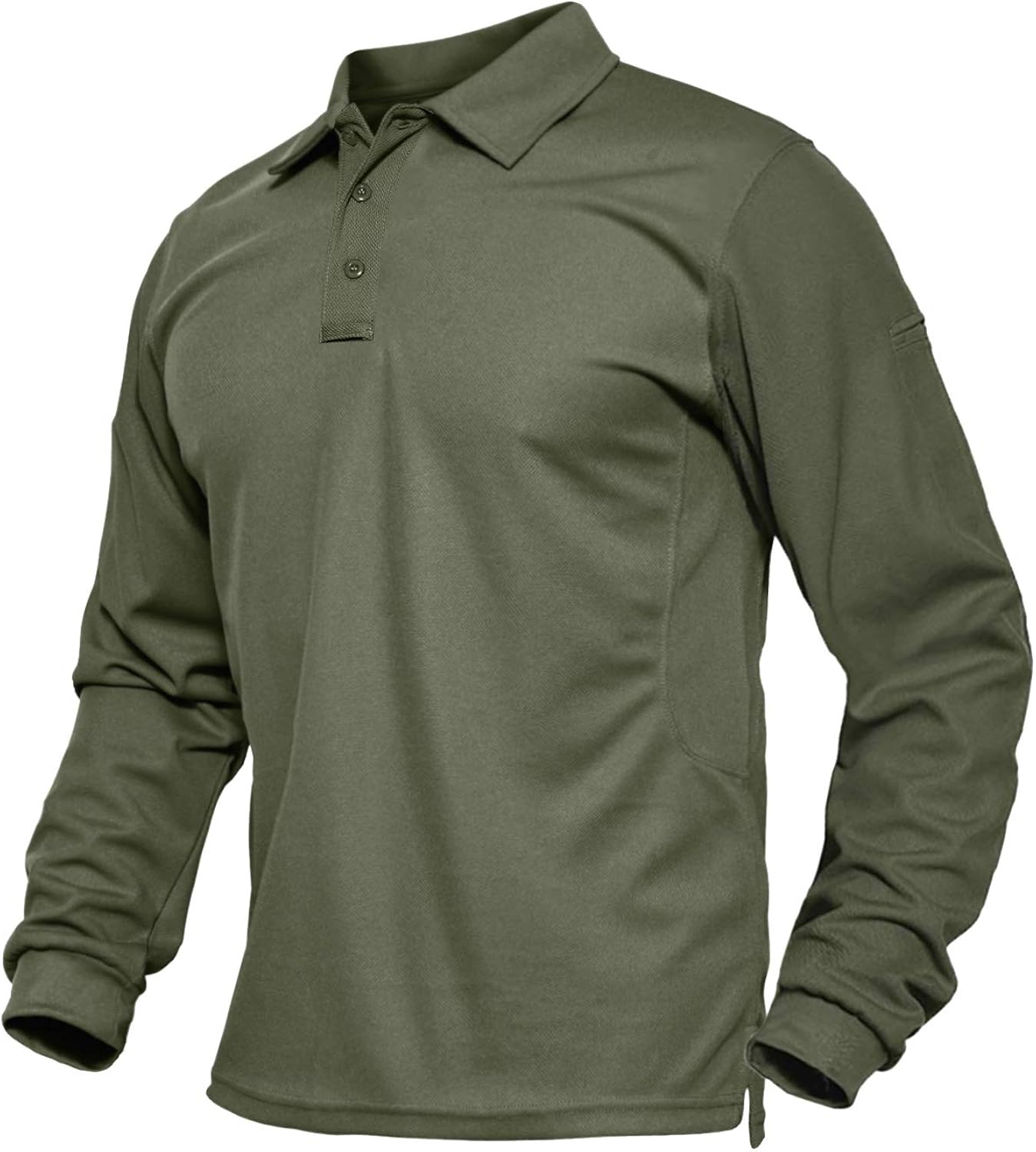 BIYLACLESEN Men's Jersey Golf Polo Shirts Outdoor Pique Performance Tactical Military Long Sleeve Shirts: Clothing