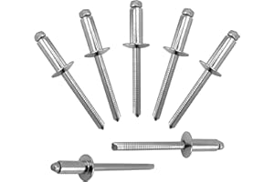 ALLCLEAN 45 Pcs 1/4" x 5/8" Stainless Steel Blind Pro Rivets,6.4 x 16mm Pop Rivets,Stainless Steel Grip and Stainless Steel M