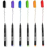 Tackie Markers - Smudge Free, Wet Erase Pens for Dry Erase, Acrylic and Glass Boards | Fine Point 6-Pack | Erasable with Wate