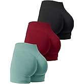 Niipty 3 Pack Workout Gym Shorts Women Scrunch Butt Lifting Seamless High Waist Yoga Booty Shorts for Women
