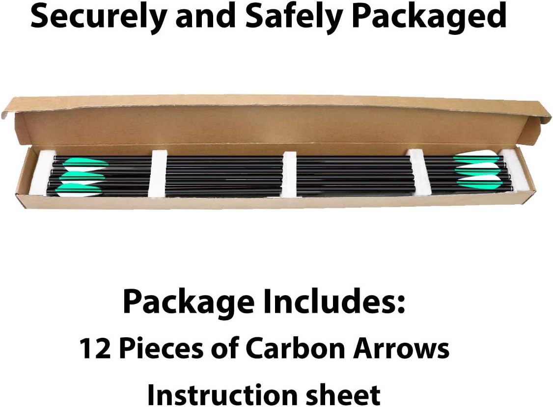 KESHES Archery Carbon Arrows for Compound & Recurve Bows - 30 inch Youth Kids and Adult Target Practice Bow Arrow - Removable Nock & Tips Points (12 Pack) : Sports & Outdoors