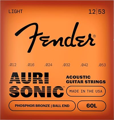 Fender Phosphor Bronze Acoustic Strings Ball End Light 12-53 60-L