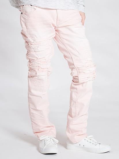 Amazon ライトピンク Ll デニムパンツ メンズ ジーンズ 加工 ストレッチ 白 青 ピンク ジーンズ 通販
