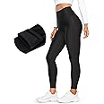 CRZ YOGA Womens High Waisted Fleece Lined Leggings 25 inches - Winter Warm Thick Thermal Soft Workout Yoga Pants