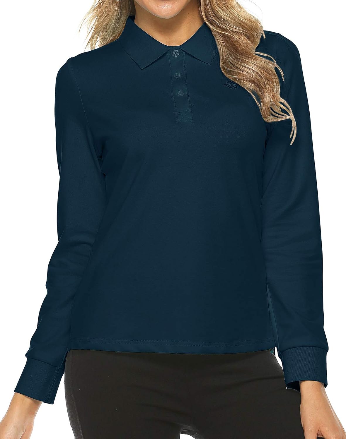Women's Golf Polo Shirts Sports Athletic Shirts Tennis Tops Fitness Workout T-Shirt with Buttons: Clothing