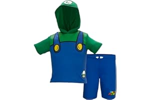Nintendo Characters Super Mario Lightweight Costume Short Sleeve Hoodie T-Shirt & Shorts Set