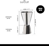 BarCraft Cocktail Jigger Dual Spirit Measure Cup Stainless Steel 25ml 50ml view 4
