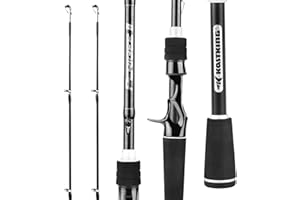 KastKing Perigee II Spinning & Casting Fishing Rods, Fuji O-Ring Line Guides, 24 Ton Carbon Fiber Casting and Spinning Rods - Two Pieces,Twin-Tip Rods and One Piece Rods