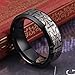 THREE KEYS JEWELRY 6MM Koa Wood Inlay White Tungsten Ring 8MM Tungsten Wedding Band Laser Celtic Crosses
