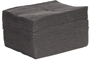SpillTech Universal Commander Absorbent Mat Pad Box, Mediumweight, Polypropylene, 19” x 15” (L x W), Gray, Pack of 100 (GPF100M)