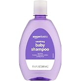 Amazon Basics Baby Shampoo, Tear-Free, Lavender &amp; Chamomile Scented, Sulfate-Free, Paraben-Free, Pediatrician-Tested, 13.60 Fl Oz (Pack of 1)