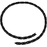 KYOSI Titanium Magnetic Necklace for Men Magnet Jewelry Mens Womens Necklace Unisex Links 22 inches Adjustable Size