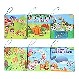 Elvebaby Cloth books for Babies Nontoxic Fabric Educational Books, Fun & Safe Toys for Kids, Best Gift for Baby Showers, Child & Infant Friendly