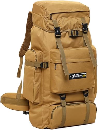 Amazon Star E Business 登山リュック 70l 大容量 多機能 収納性抜群 撥水加工 リュックサック アウトドアザック 軍事ファン ミリタリー系 防水耐震 防災リュック 避難用 耐久性優れ 丈夫 キャンプ ミニマムな野営 登山 メンズ レディース バックパック野営 15 6