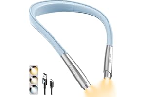 enclize LED Neck Reading Light, Book Light for Reading at Night in Bed, 3 Colors, Stepless Dimming Brightness, Hand Free, Lon