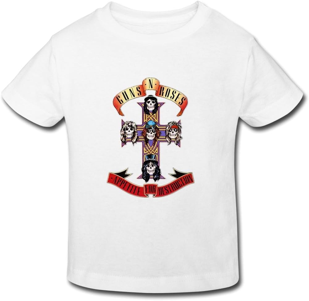 mjensen Toddler's Funny Guns N Roses Appetite For Destruction T-Shirts by