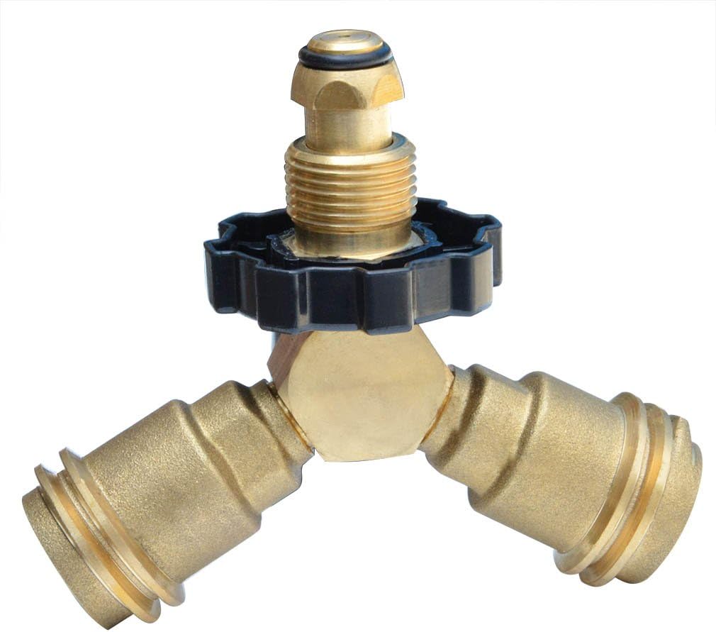 onlyfire 5039 POL Brass Propane Gas Fitting Tee Adapter