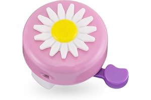 DR BIKE DRBIKE Kids Bike Bell for Girls, Replacement Bicycle Handlebar Bell with Plastic Flower, Cute Bike Safe Cycling Ring Horn, Kids Bike Accessories