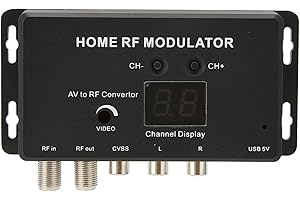 UHF Modulator, TV Link Modulator, Compatible Set Top Box and Other A/V Sources, PAL/NTSC Optional, with Adjustable Output Lev