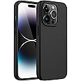 JETech Silicone Case for iPhone 14 Pro 6.1-Inch, Silky-Soft Touch Full-Body Protective Phone Case, Shockproof Cover with Microfiber Lining (Black)