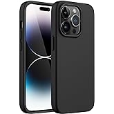 JETech Silicone Case for iPhone 14 Pro 6.1-Inch, Silky-Soft Touch Full-Body Protective Phone Case, Shockproof Cover with Microfiber Lining (Black)