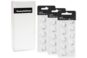 KH HAIKE Hearing Aid Domes for Oticon Replacements, Oticon Minifit Open Vent Bass Domes (6 mm/3 Packs）, Universal Domes for Oticon Hearing Aid Supplies.