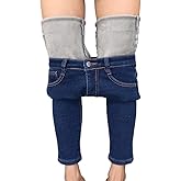 heipeiwa Women's Winter Jeans Fleece Lined Jeans Thermal Thick Skinny Denim Pants Slim Stretch Warm Jeggings