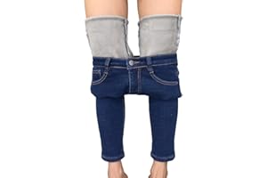 heipeiwa Women's Winter Jeans Fleece Lined Jeans Thermal Thick Skinny Denim Pants Slim Stretch Warm Jeggings
