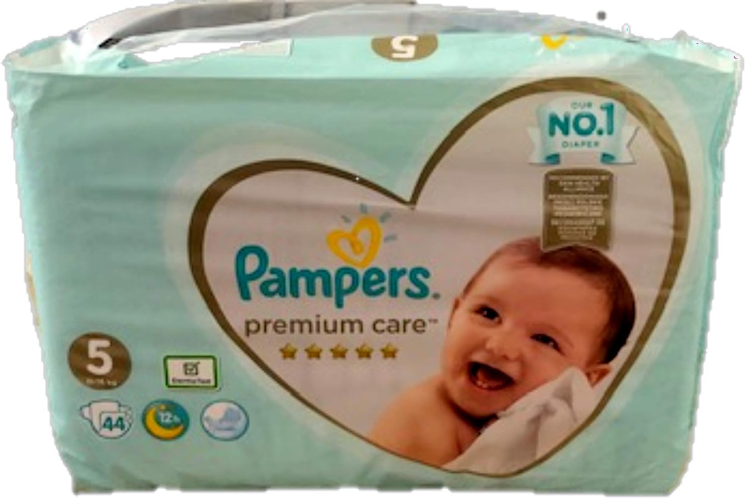 Pampers Premium Care Care, 5, 11 - 18 kg 5 44pc Value (S) - Diapers (5, 11 - 18 kg), Gold