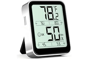 Antonki Digital Hygrometer Indoor Thermometer Room Thermometer and Humidity Gauge with Temperature Humidity Monitor