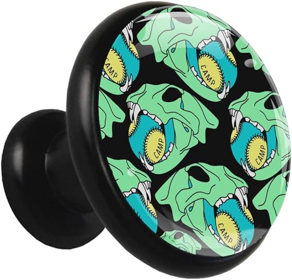 Baseball Schädel Black Metal Küche Schubladenschrank Knöpfe Türgriff