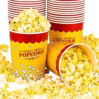 Amazon.com: Stock Your Home 32 Oz Popcorn Bucket (50 Count) Paper ...