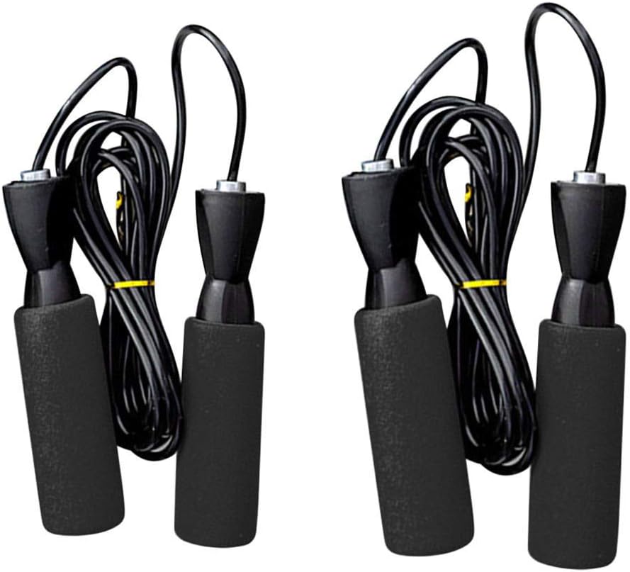 Jump Rope - Jumping Rope for Men, Women, and Children of All Heights and Skill Levels (Black)