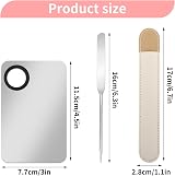 DIVINA VITAE Foundation Spatula Set Stainless Steel Makeup Mixing Palette & Rod view 6