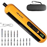HILICHT 4V Cordless Electric Screwdriver Set, 26 S2 Bits, USB-C, LED | Dual activation, 3 torque settings, 260 RPM and 1500mAh battery for furniture assembly, electronics and everyday repairs