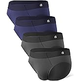 DAVID ARCHY Seamless Men's Briefs Modal Ultra Soft Breathable No Fly Support Pouch Mens Underwear Briefs 4 Pack