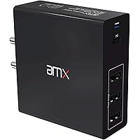 AMX XP 60 4-Port 62W Wall Charger (45W USB-C Power Delivery PPS 3.0) & (17W USB-A 3-Port) - Compatible with Galaxy/Note, iPhone, iPad Air/Pro, MacBook Air/Pro, LG, ASUS, Pixel, Others