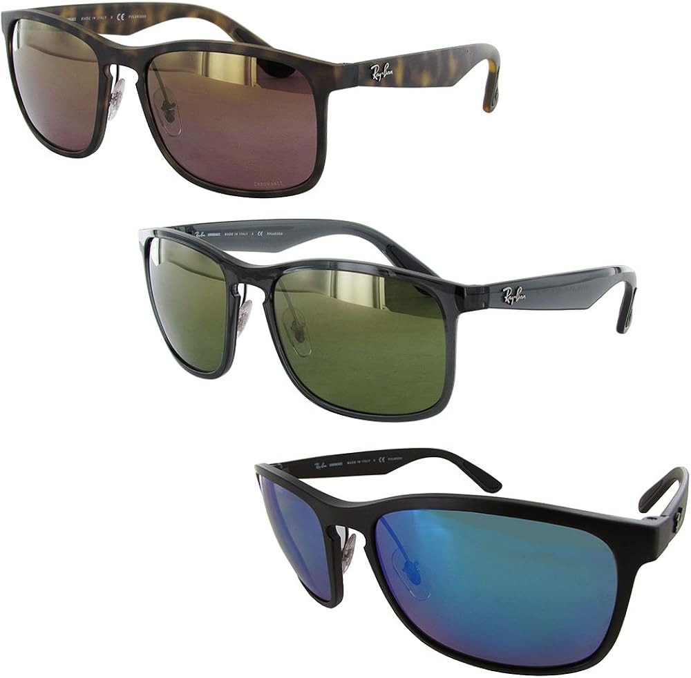 RayBan Men's RB4264 Chromance Mirrored Polarized Square