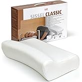 SISSEL Classic Neck Pillow Size M | Unique Incline for Disc & Vertebrae Relief | 5-Year Shape Stability Guarantee | Includes Washable Velour Cover | Dimensions: Approx. 47 x 33 x 11 cm