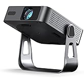 【Officially-Licensed APP & Native 1080P】Thinnest 1.81" Smart Mini Projector with WiFi and Bluetooth, Auto Focus & Keystone Portable Outdoor Projector, VOPLLS 4K Support Home Movie Projector
