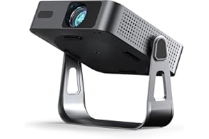 【Native 1080P Projector Compatible with Netflix】Thinnest 1.81" Smart Mini Projector with WiFi and Bluetooth, Auto Focus & Keystone Portable Outdoor Projector, VOPLLS 4K Support Home Movie Projector