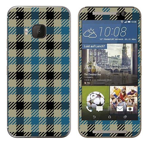 Royal RS 113944 Sticker Stickers FOR HTC ONE M9 with Gingham Blue