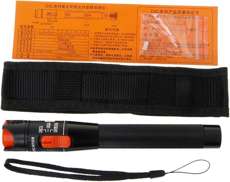 Ranuw 10mW Visual Fault Locator Red Light Fiber Optic Cable Tester Pen Tool